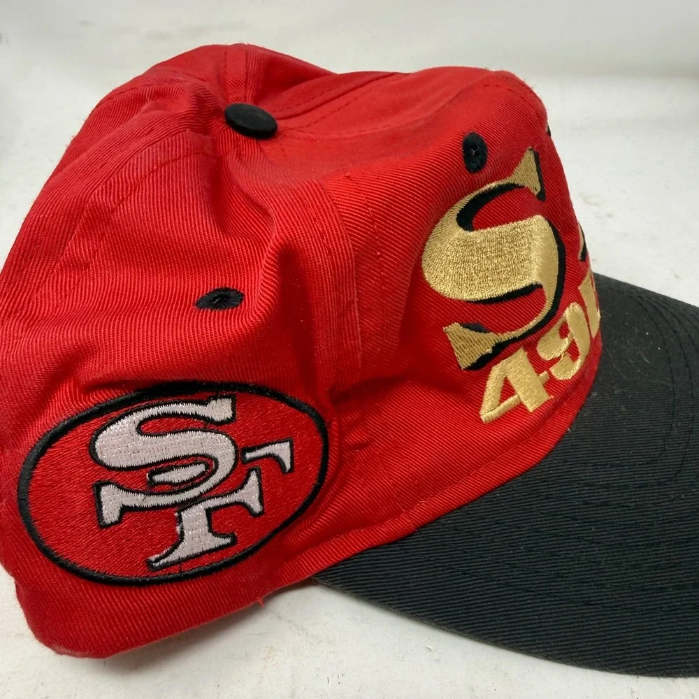 Vintage San Francisco 49ers Hat Competitor Snapback Red Black Gold NFL Cap Mens